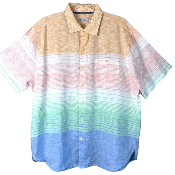Tommy Bahama Other - NWT Tommy Bahama Sand Linen Easy Sunrise Linen Short Sleeve Camp Shirt Large a